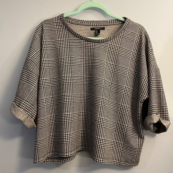 Oversized Glen Plaid Shirt - Picture 1 of 2